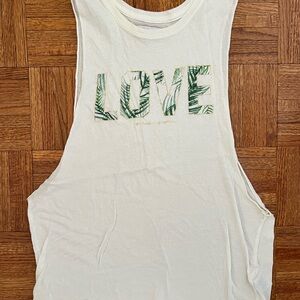 Spiritual Gangster Palm Love Ivory Tee size S